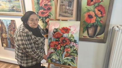 Kayserili ressam Nimet Gündoğdu: "Stresimi alıyor"