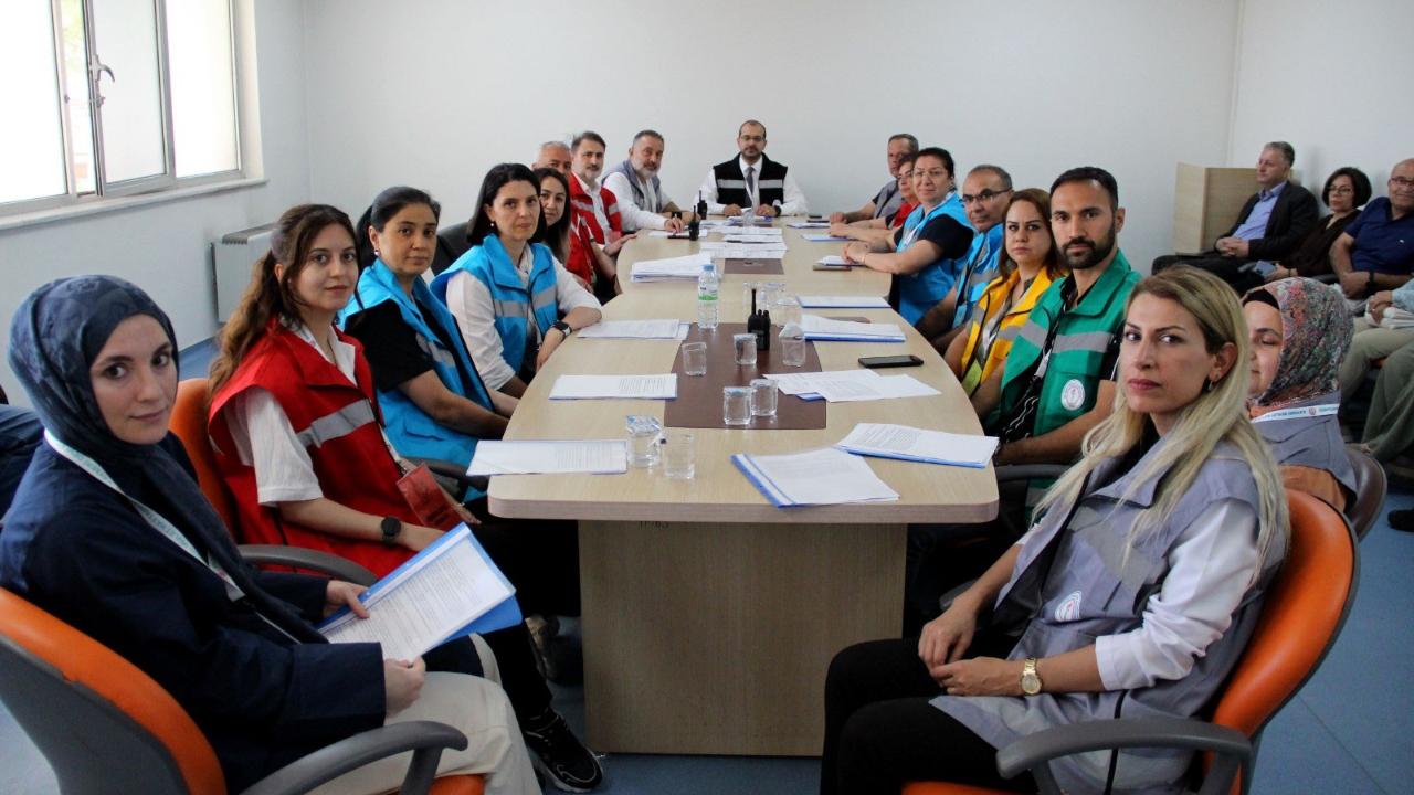 Kayseri Devlet Hastanesi'nde eş zamanlı tatbikat