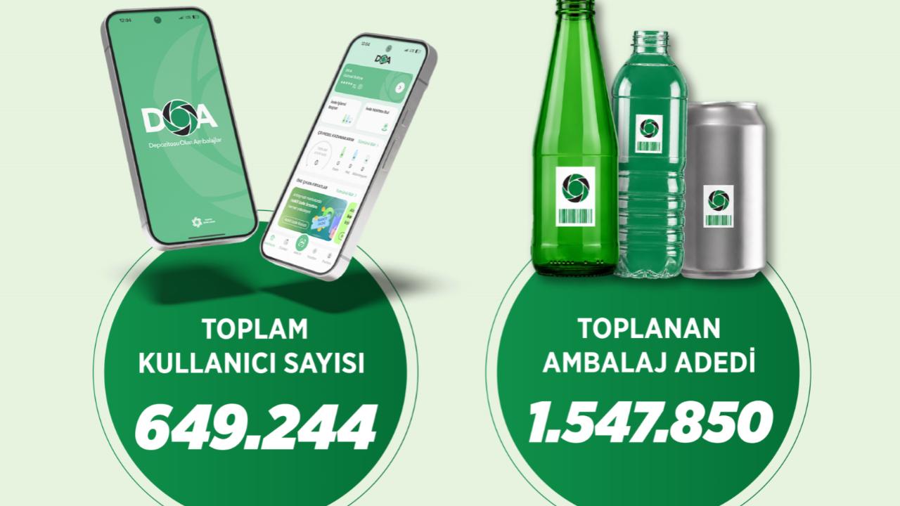 "DOA ile ilk gün 1,5 milyon şişe toplandı"